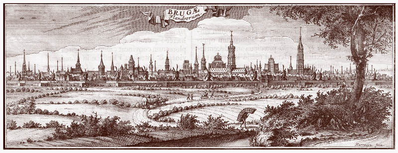 Gezicht op Brugge 1708 Harrewijn